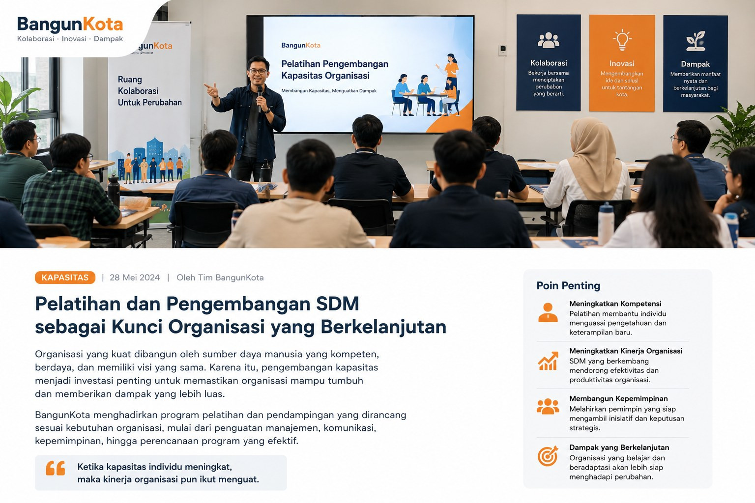 Pelatihan dan Pengembangan SDM sebagai Kunci Organisasi yang Berkelanjutan